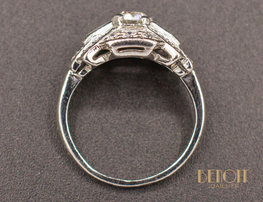Bague Art Déco Diamants - Image 5