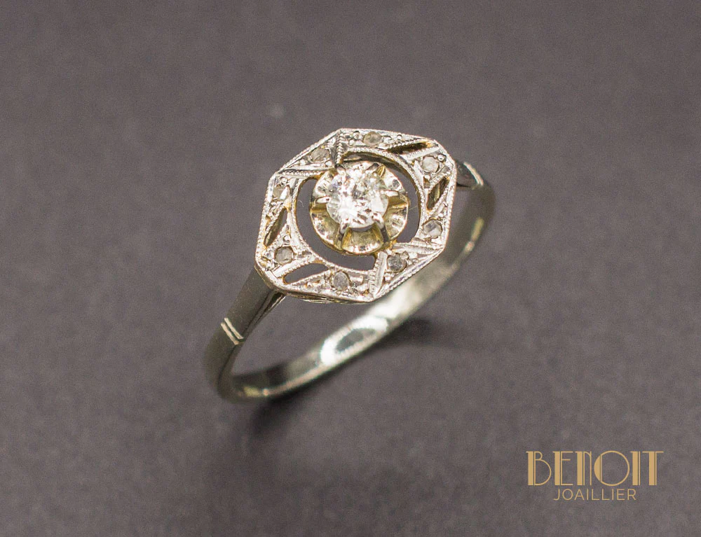 Bague Art Déco Diamants