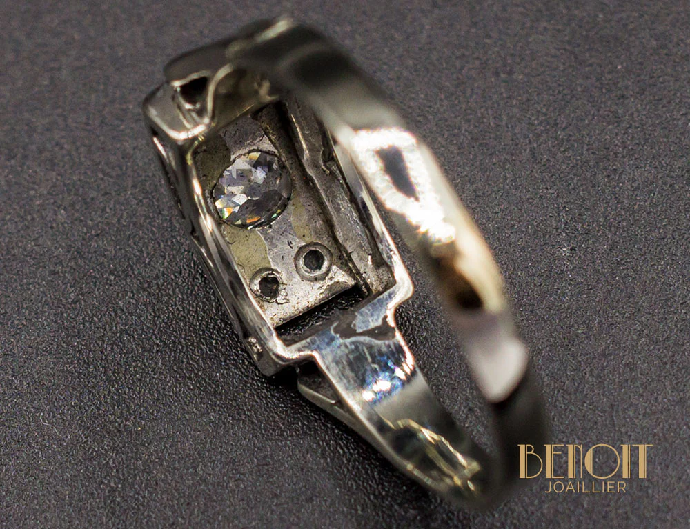 Bague Art Déco Diamants - Image 5