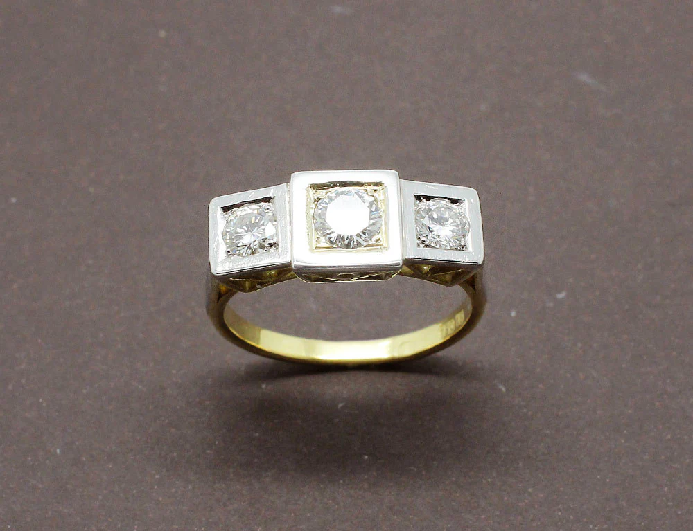 Bague Art Déco Diamants - Image 2