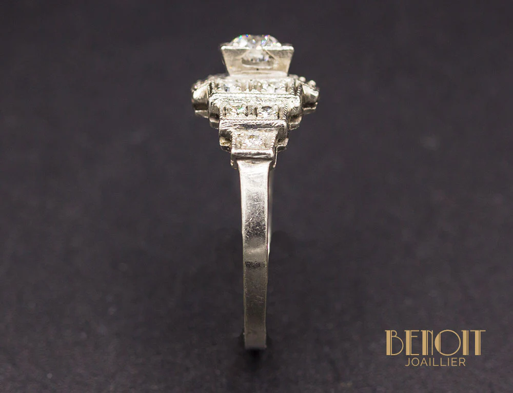 Bague Art Déco Diamants - Image 5