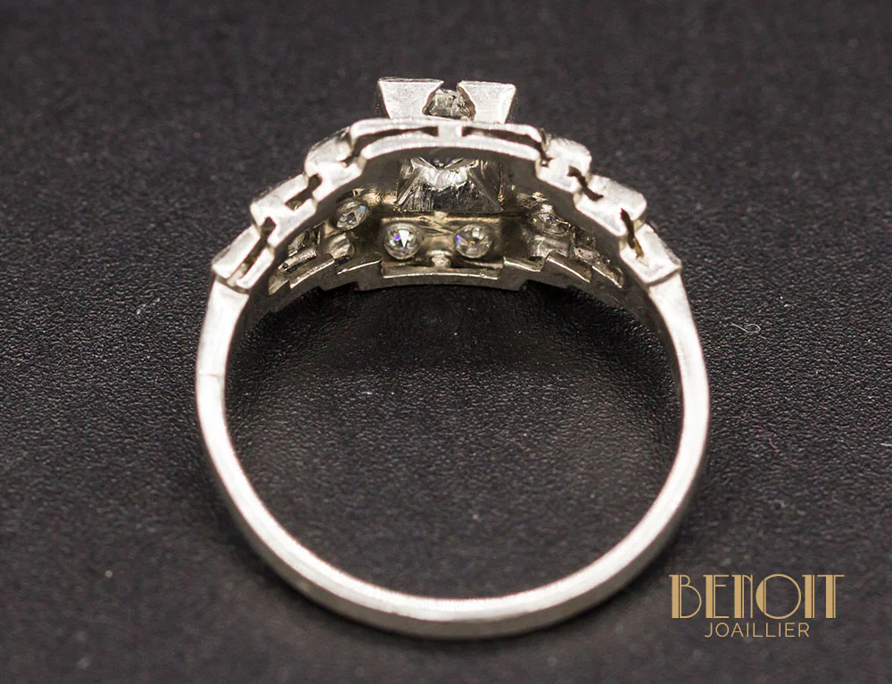 Bague Art Déco Diamants - Image 6