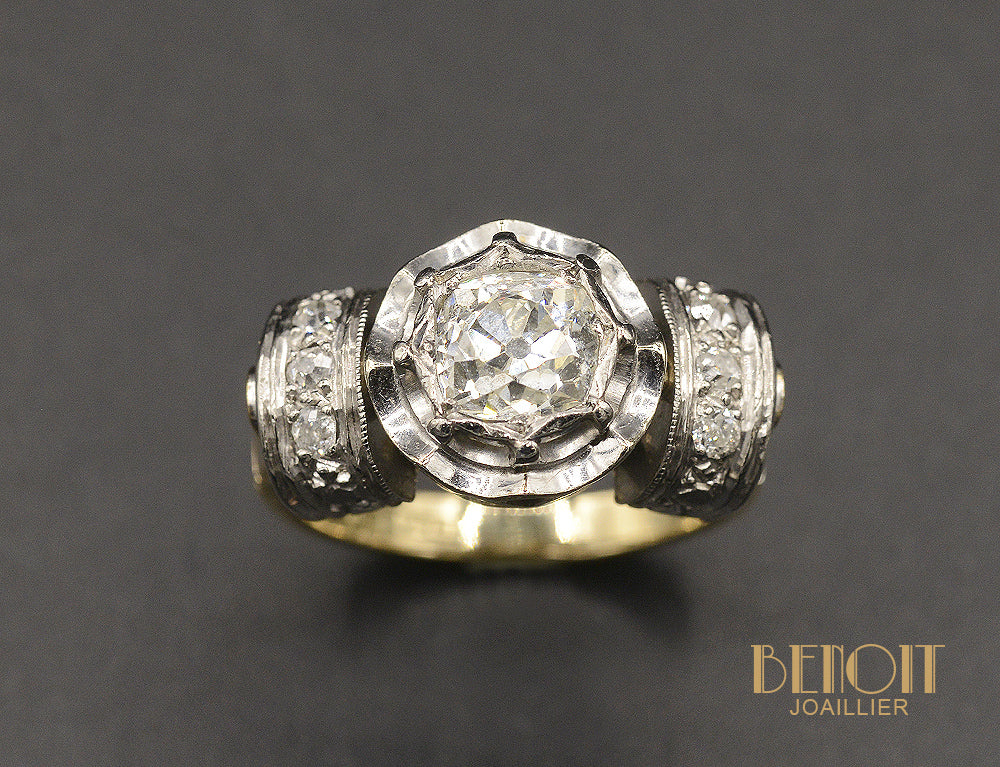 Bague Art Déco Diamants - Image 2