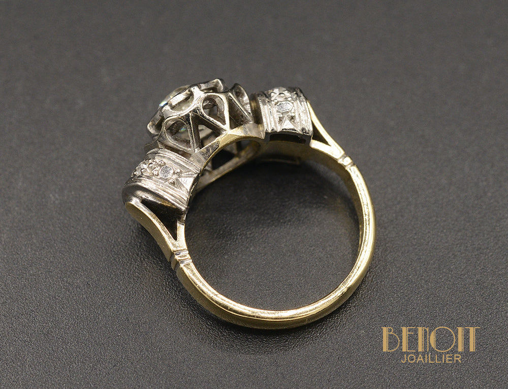 Bague Art Déco Diamants - Image 4