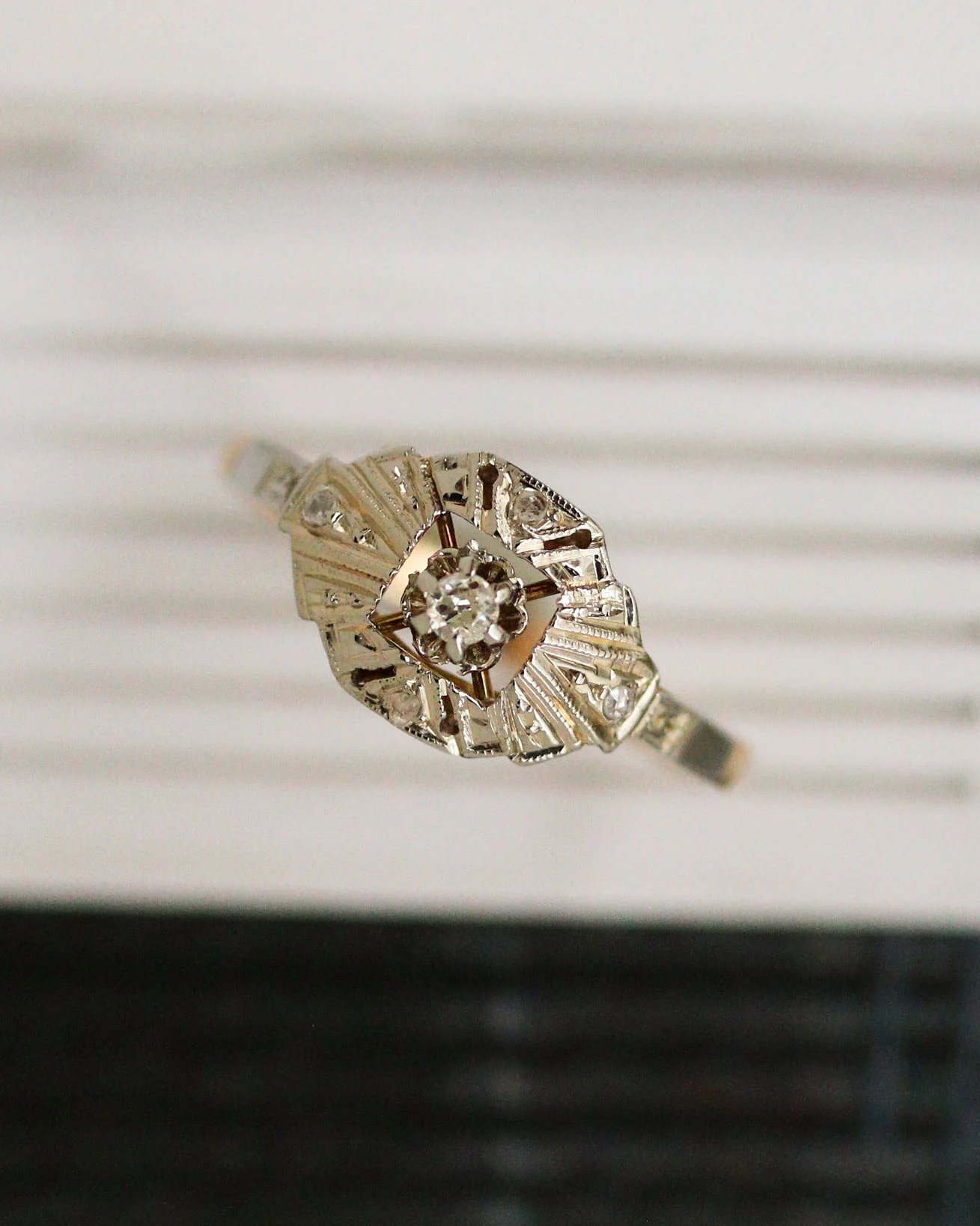 Bague Art Déco Diamants - Image 5