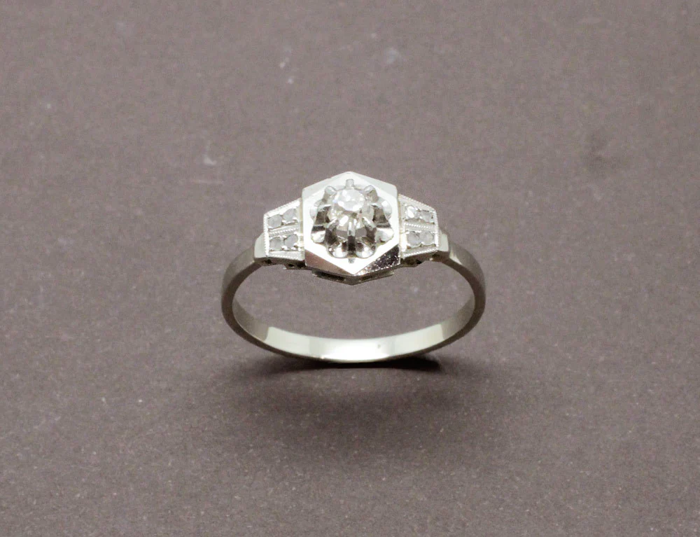 Bague Art Déco Diamants - Image 2