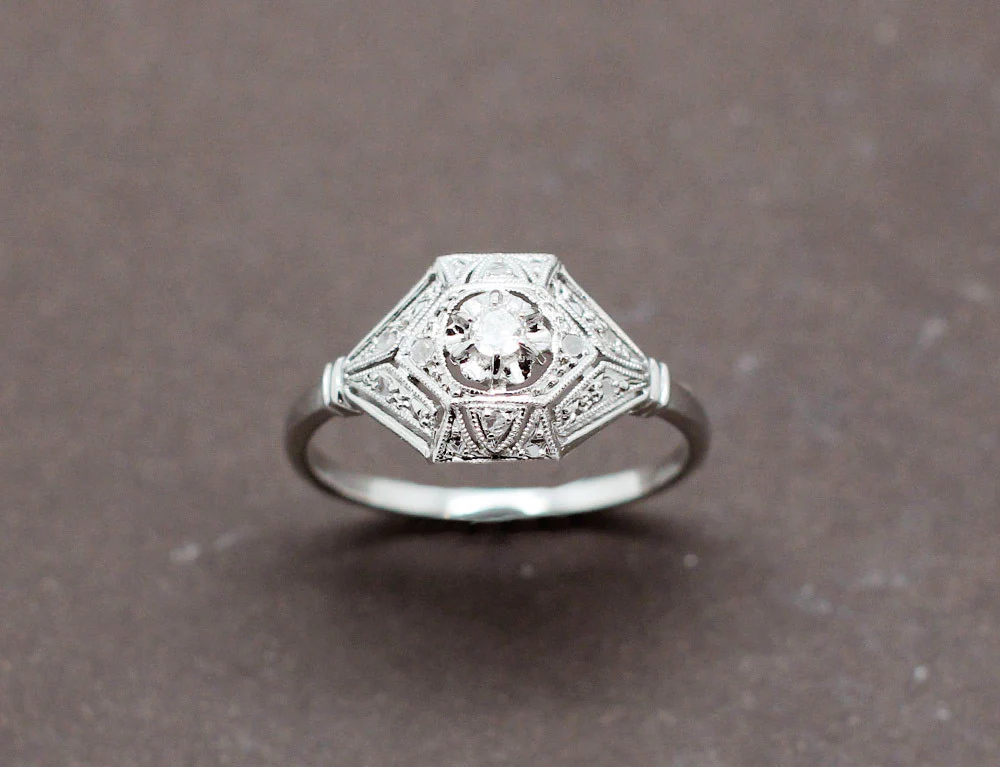 Bague Art Déco Diamants - Image 2