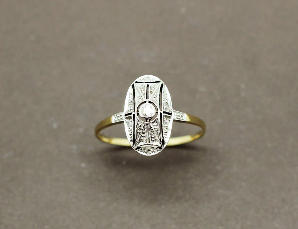 Bague Art Déco Diamants - Image 2