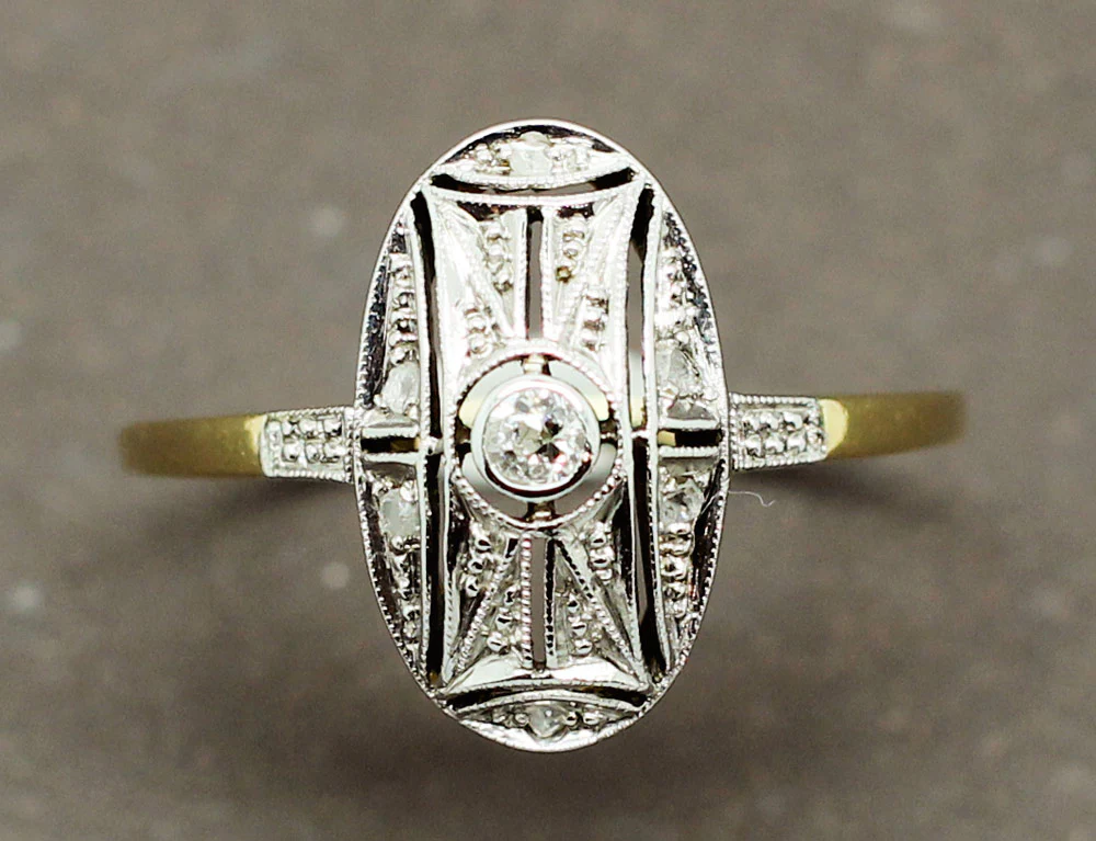 Bague Art Déco Diamants - Image 3