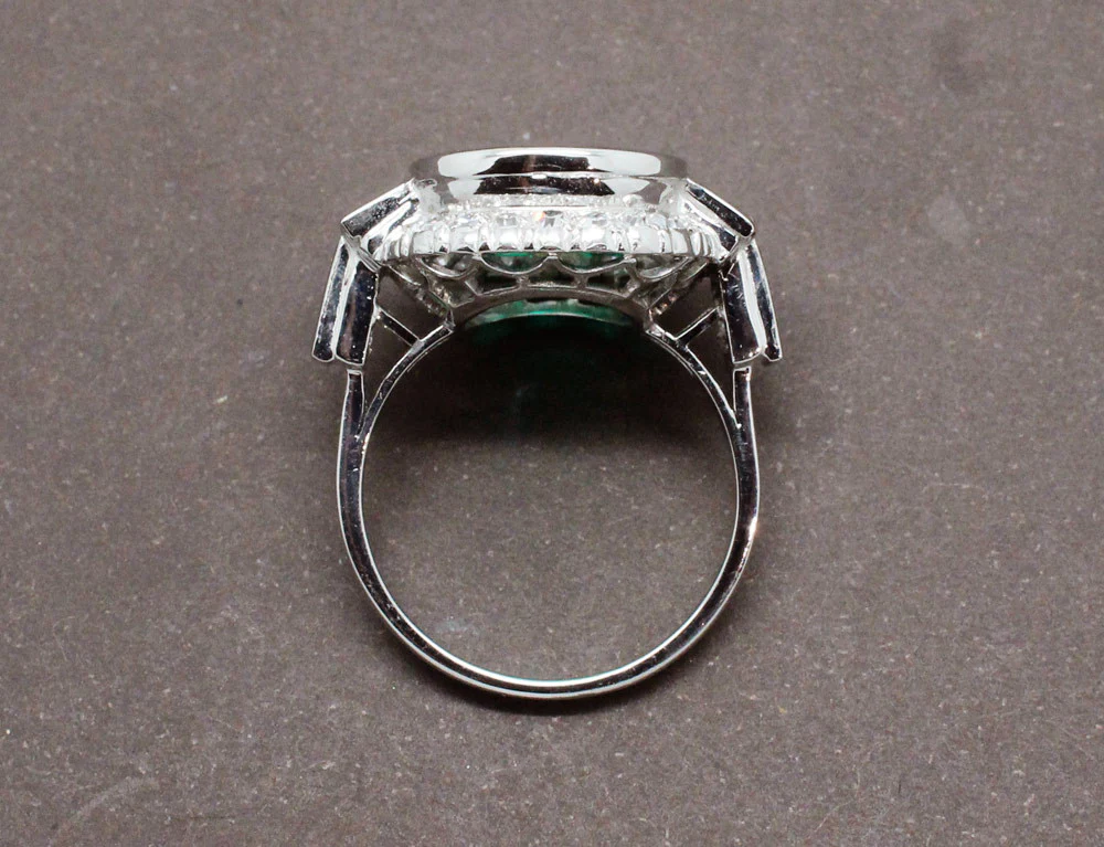 Bague Art Déco Emeraude 4,14cts - Image 5
