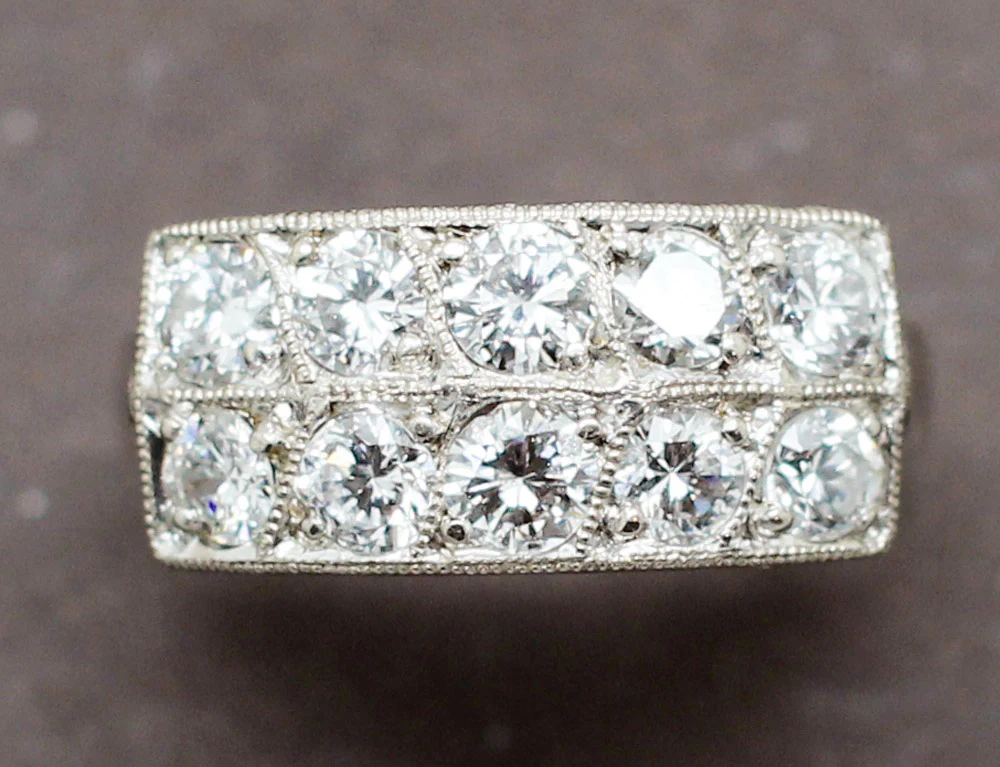 Bague Art Déco "Épi" Diamants - Image 3