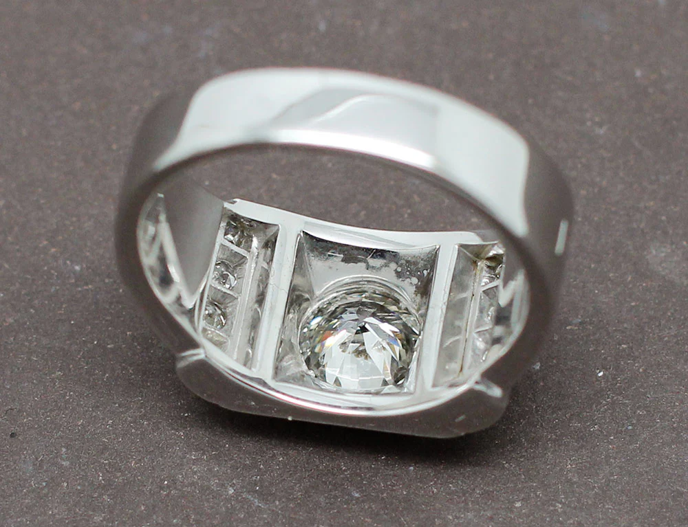 Bague Art Déco Moderniste Diamants - Image 6