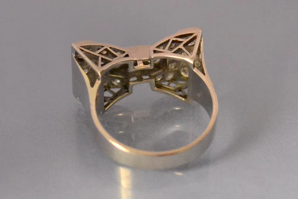 Bague art déco or et diamants - Image 3