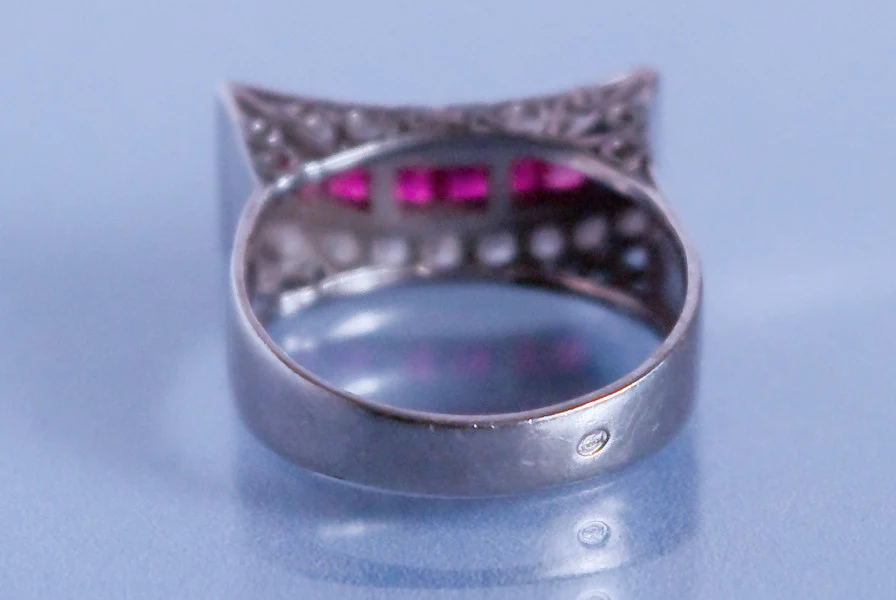 Bague Art déco Rubis Diamants - Image 2