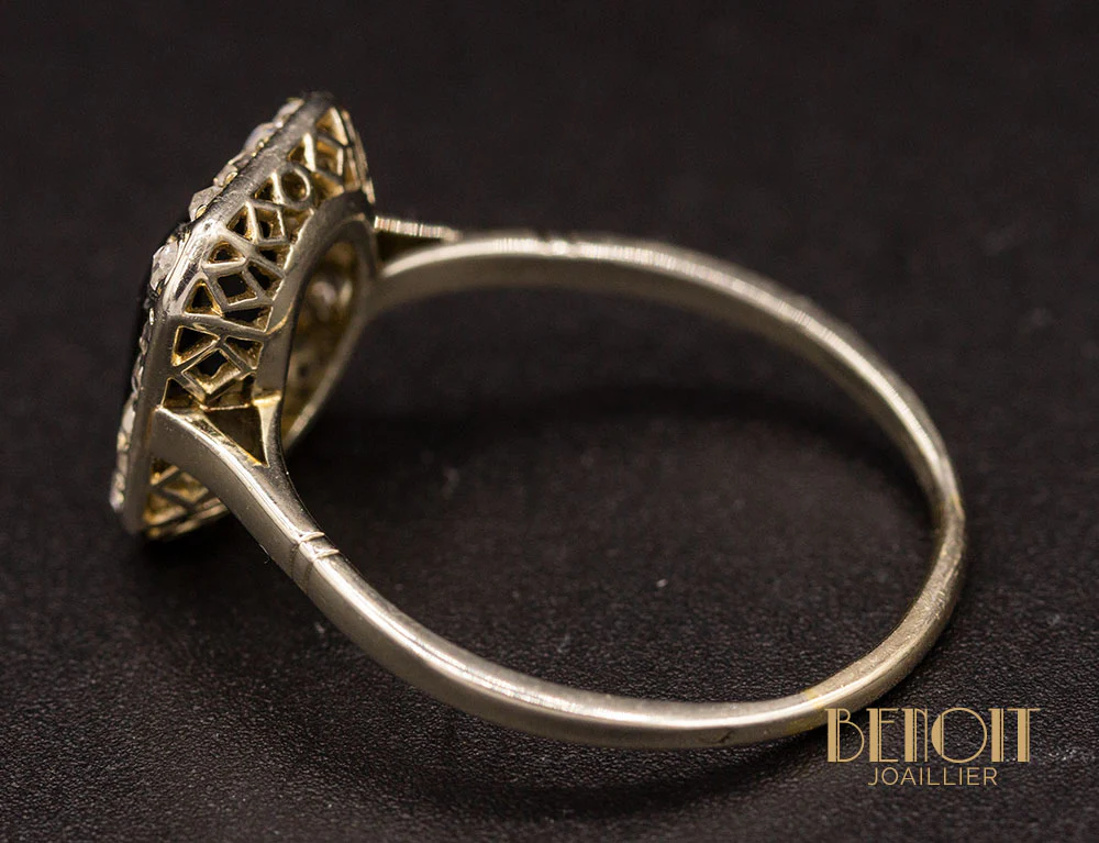 Bague Art Déco Saphir - Image 4