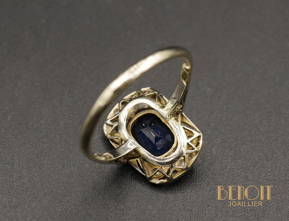 Bague Art Déco Saphir - Image 4