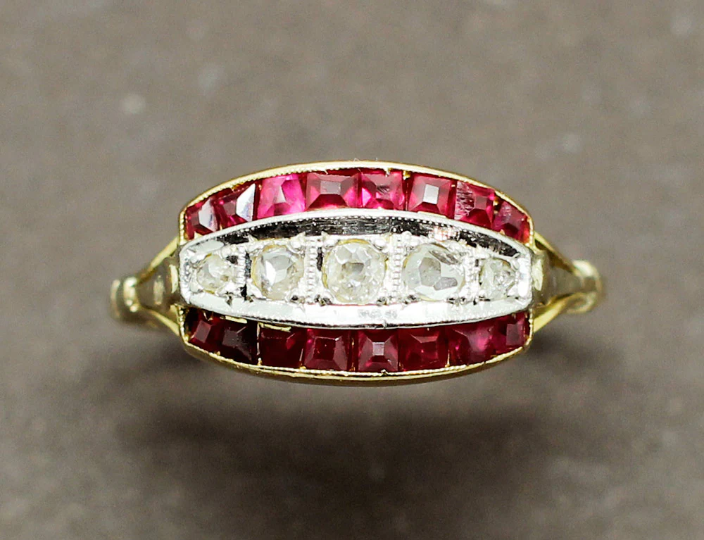 Bague Art Déco Verneuils Diamants - Image 3