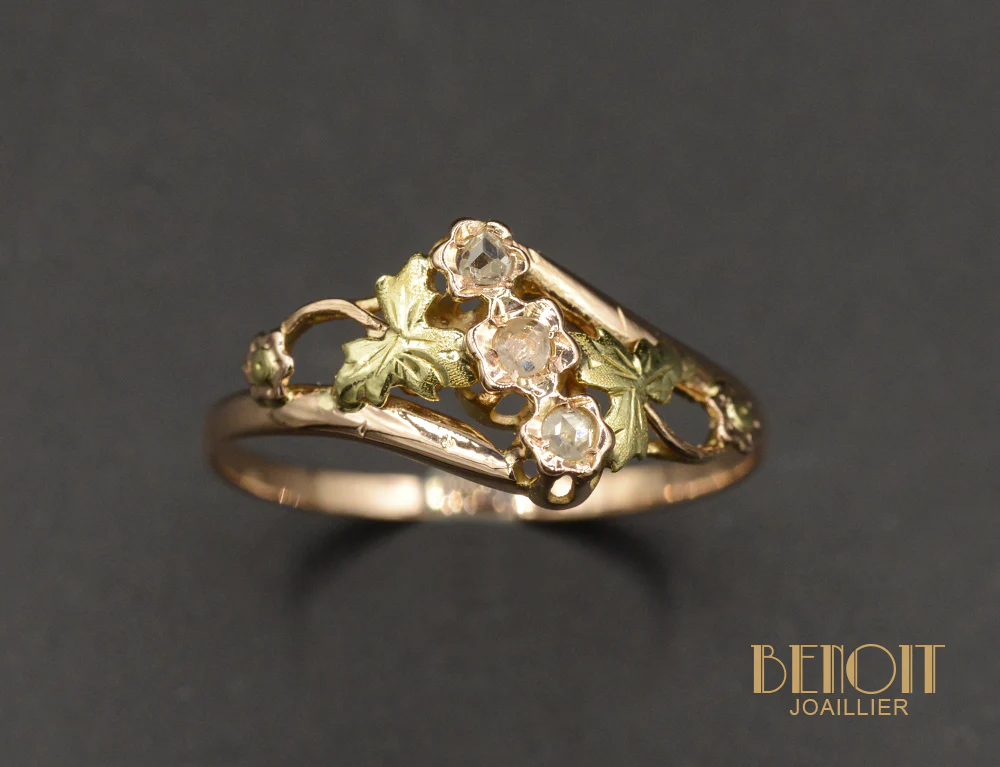 Bague Art Nouveau Vigne - Image 2