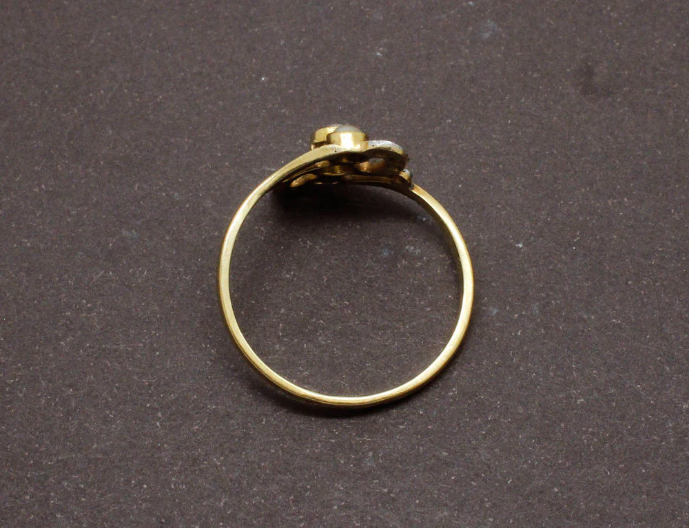 Bague Art Nouveau Perles Fines - Image 4