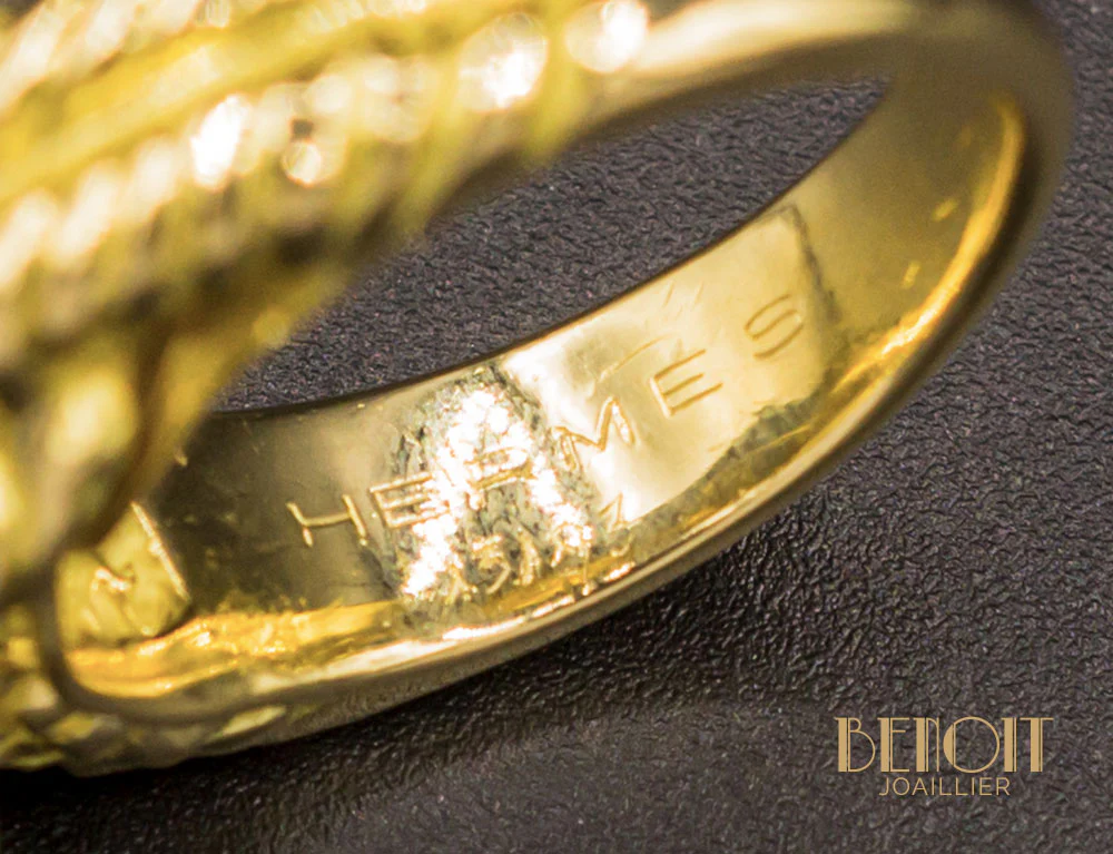 Bague "Audierne" Hermes Or Jaune - Image 7