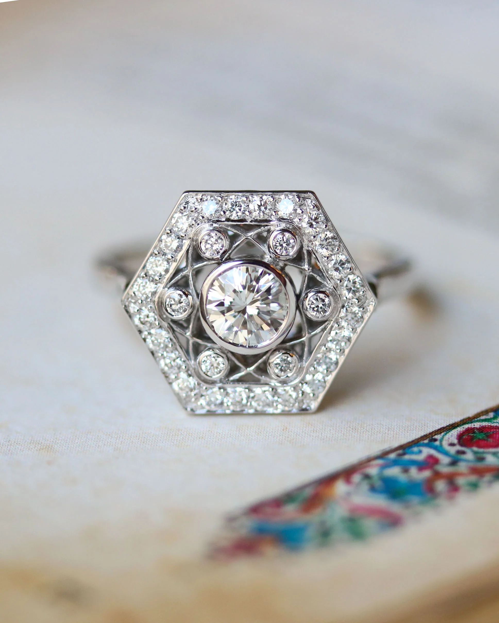 Bague Benoit Joaillier "Hexagone Diamants"
