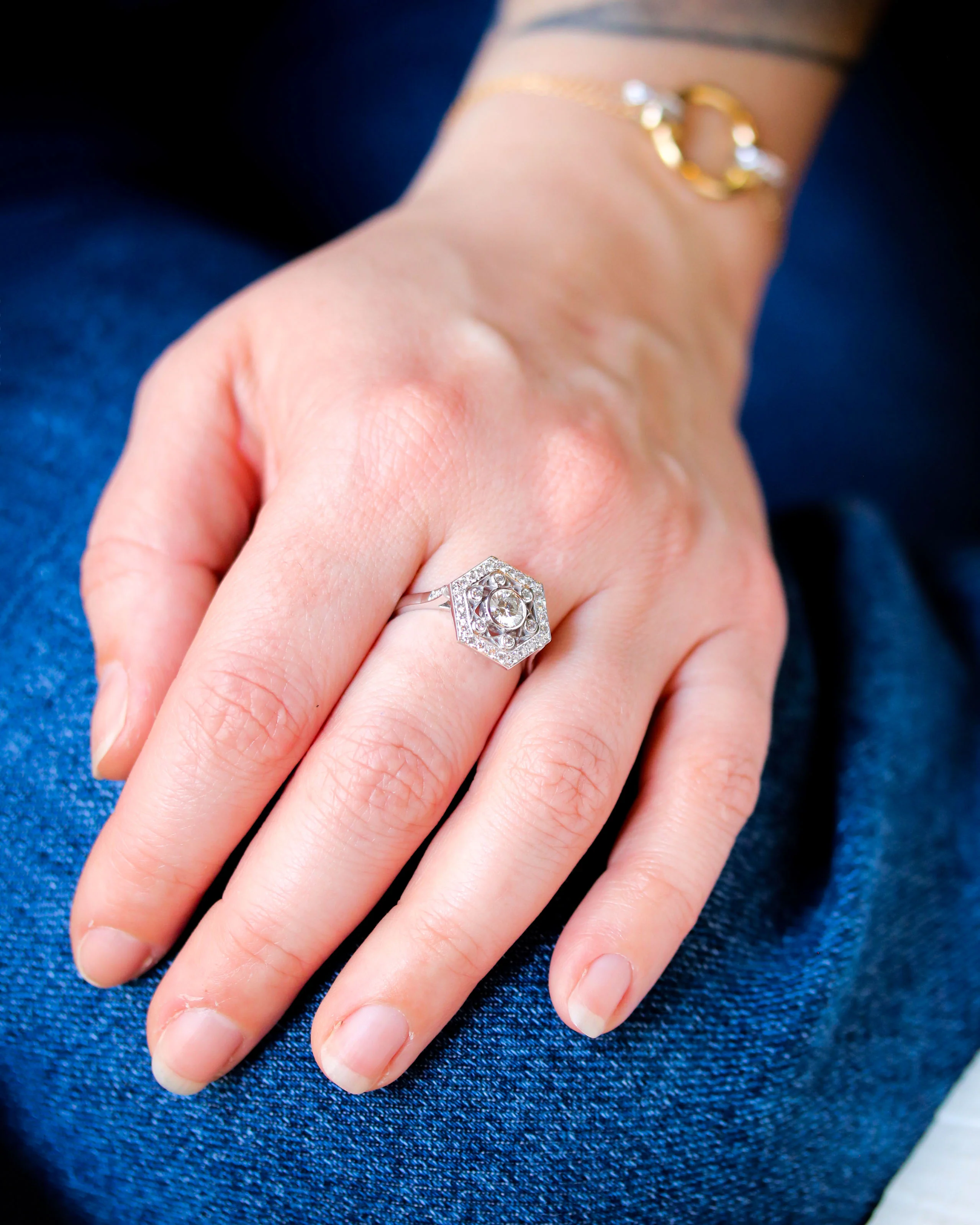 Bague Benoit Joaillier "Hexagone Diamants" - Image 2