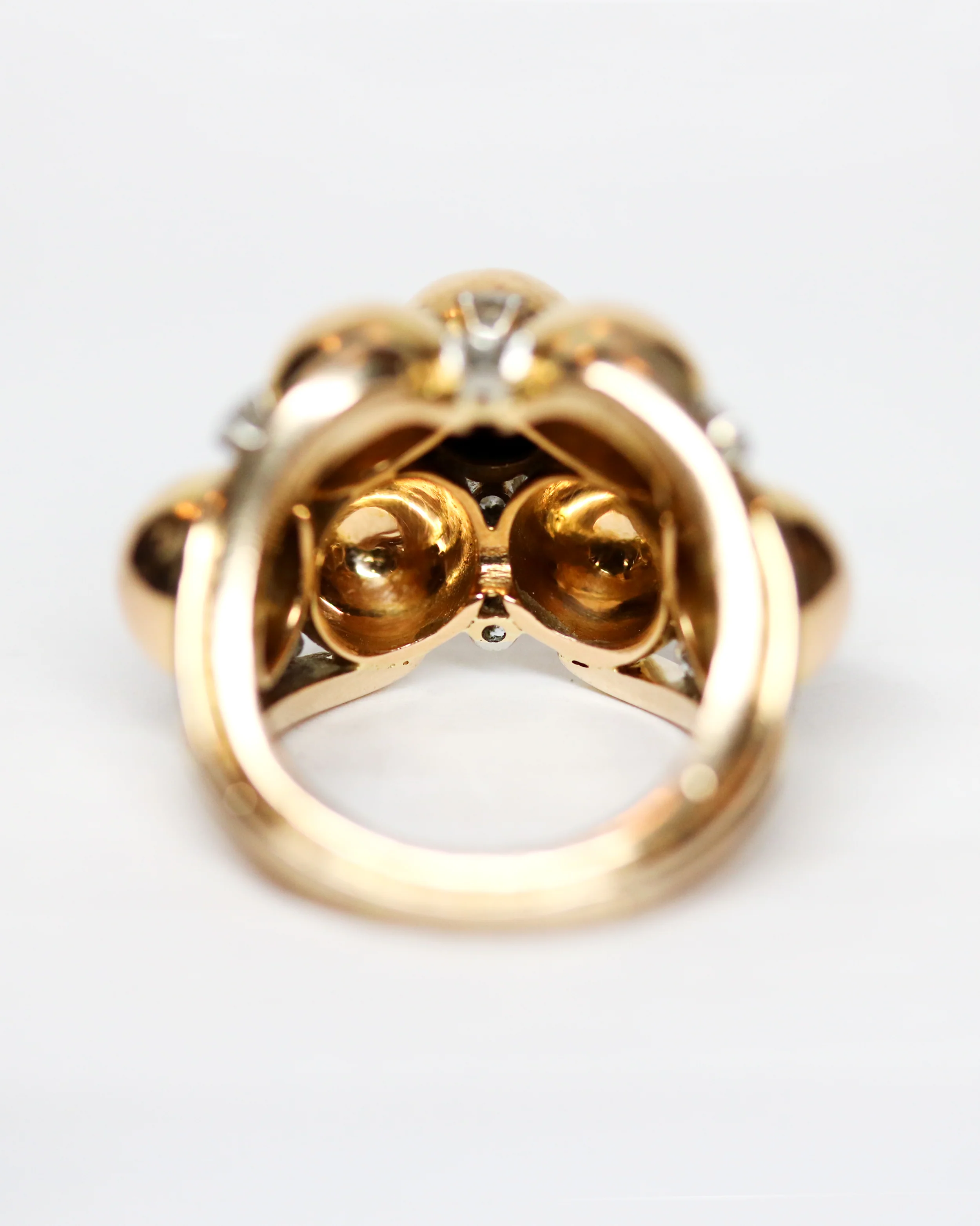 Bague Dôme Or Rose et Diamants - Image 6