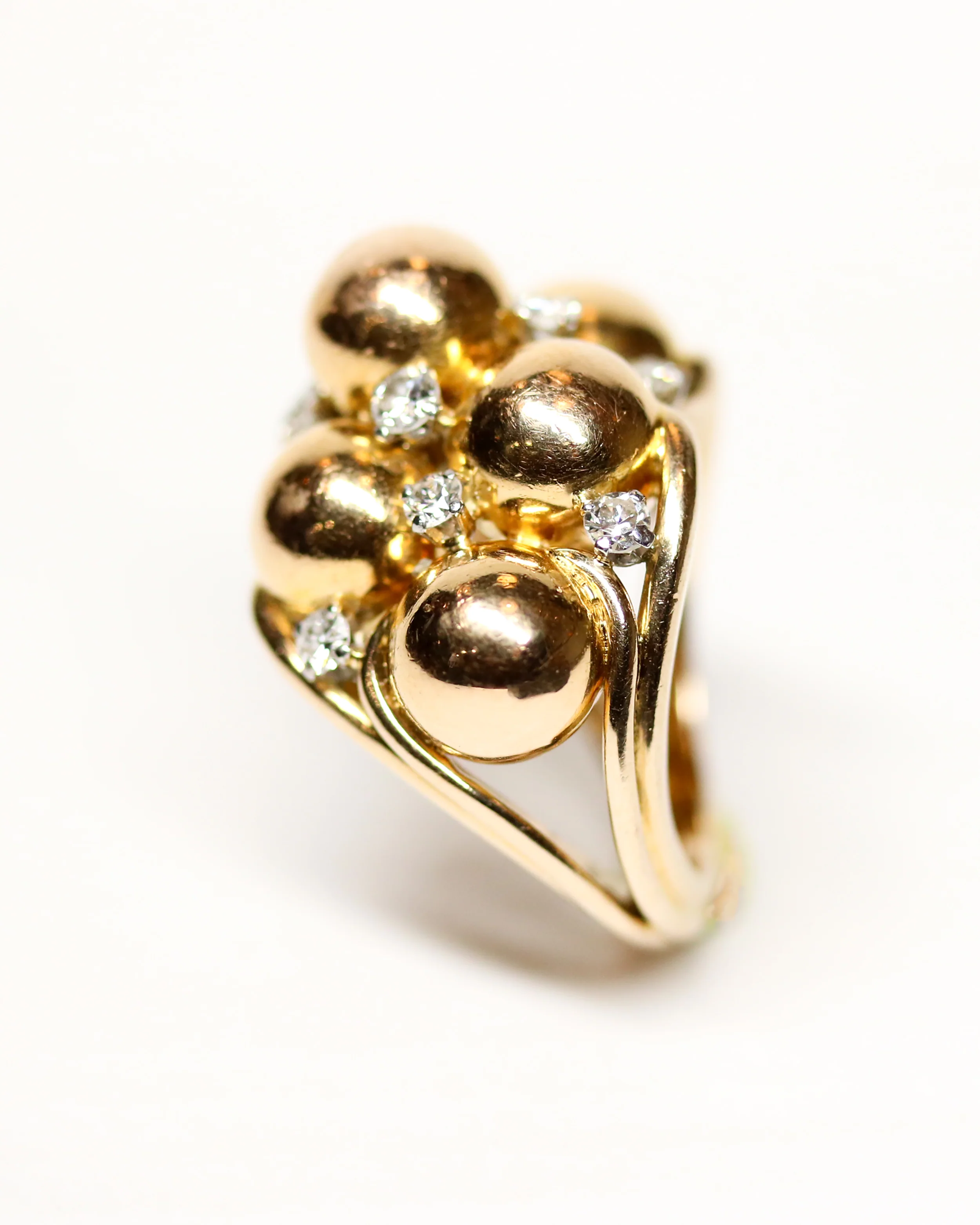 Bague Dôme Or Rose et Diamants - Image 7