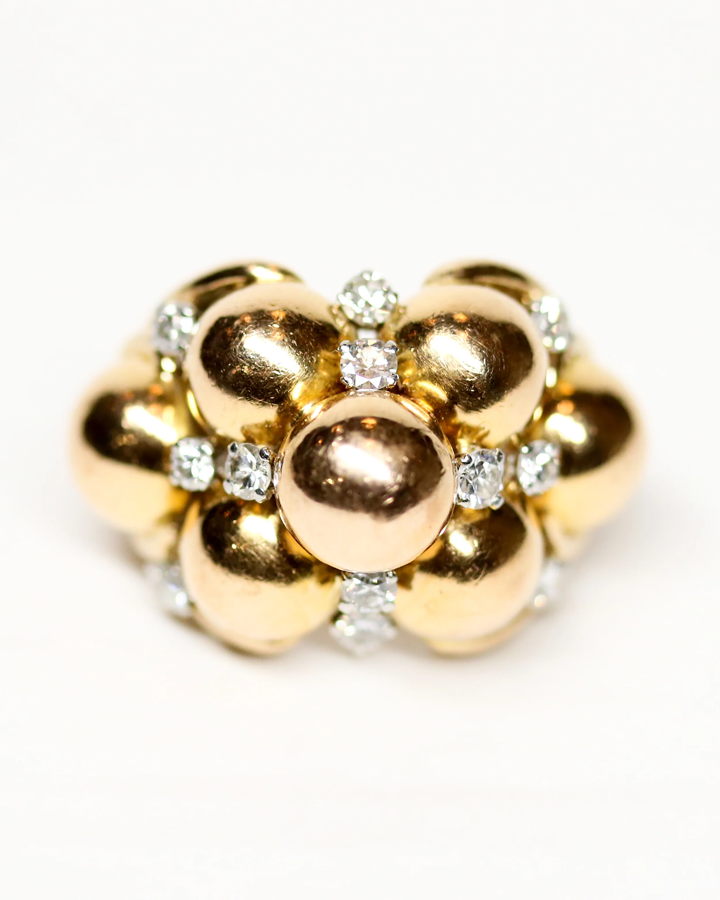 Bague Dôme Or Rose et Diamants - Image 8