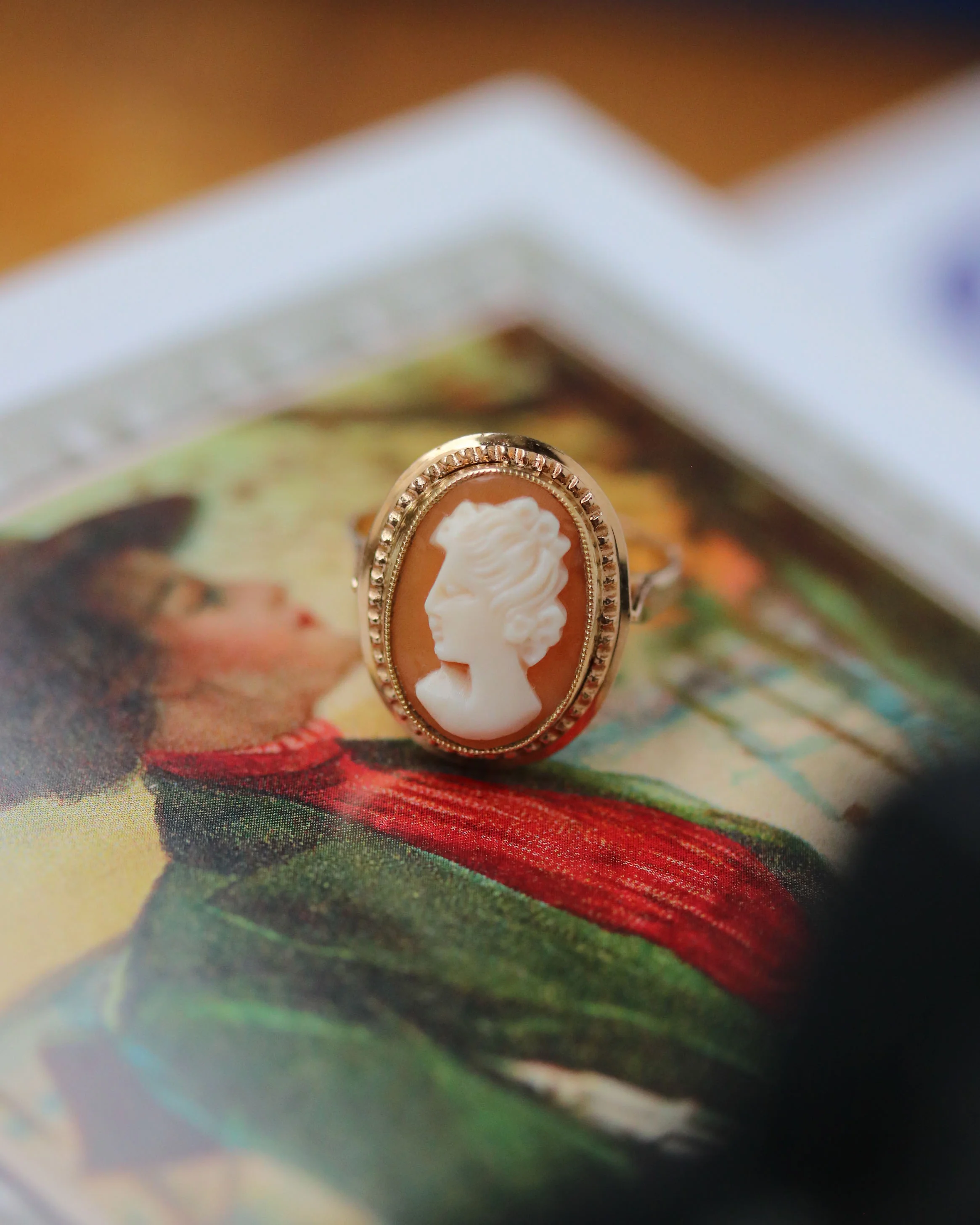 Bague Camée Cornaline