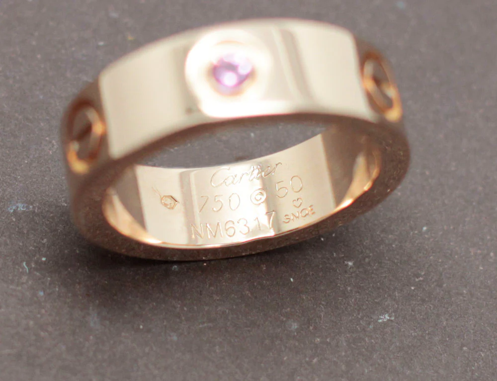 Bague Cartier "Love" Or Rose Saphir Rose - Image 4