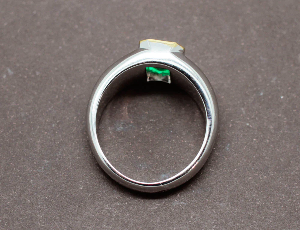 Bague Chevalière Emeraude - Image 5