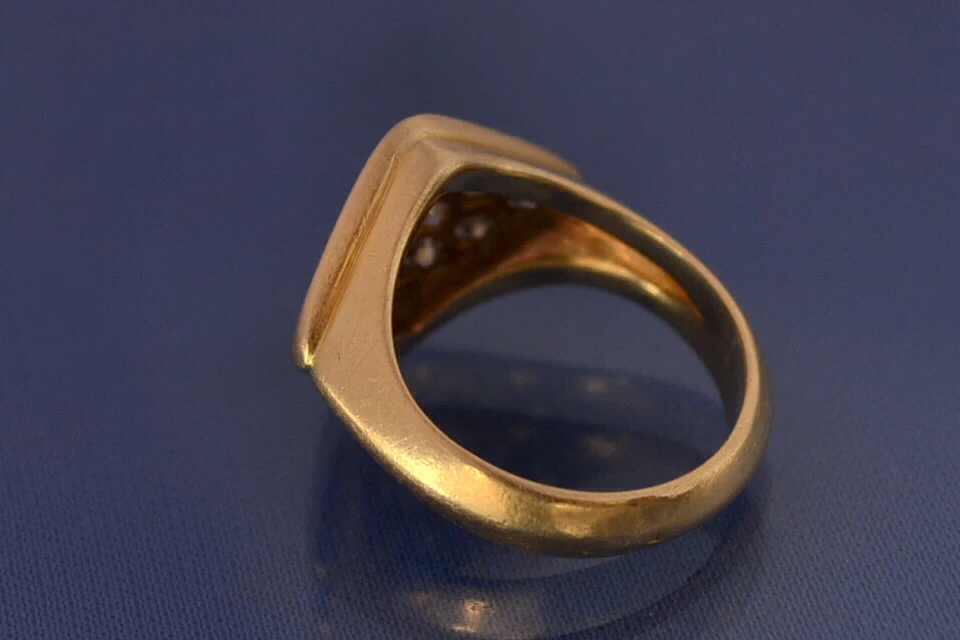 Bague Chevalière Losange Pavage Diamlants - Image 2