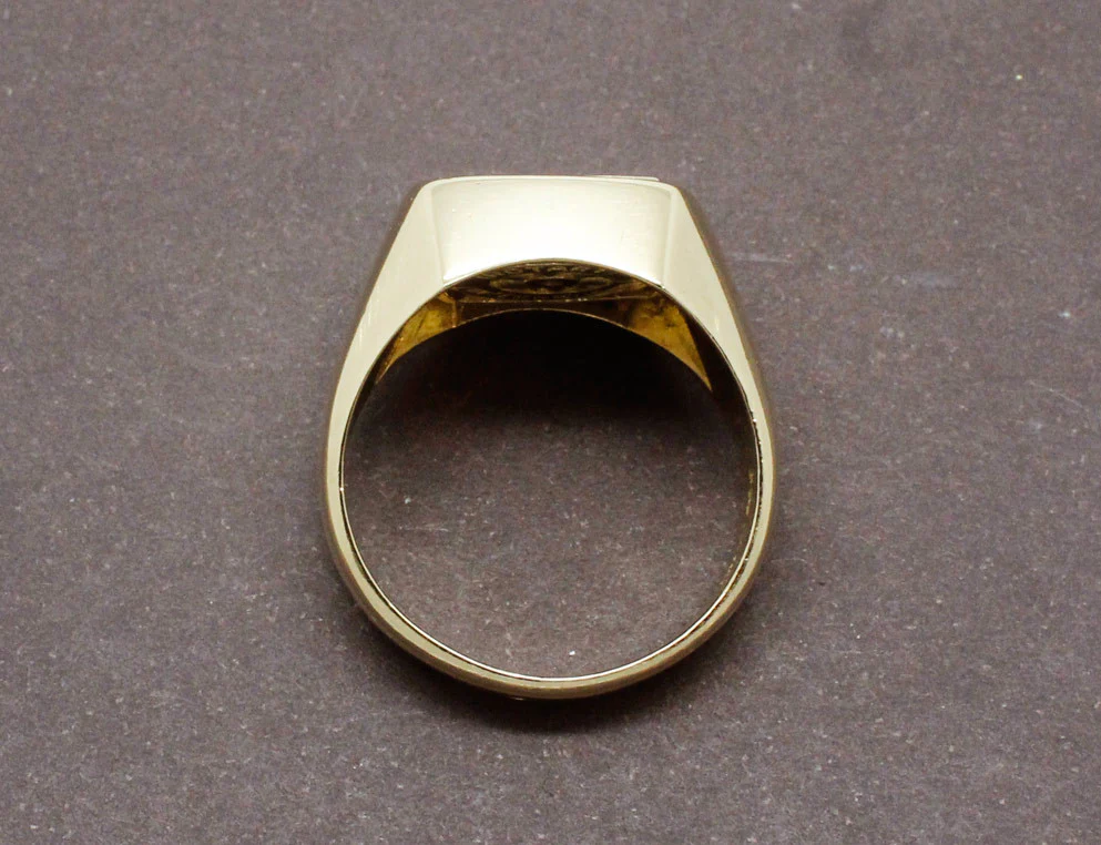 Bague Chevalière Rotary Club Lapis Lazuli et Or Jaune - Image 8