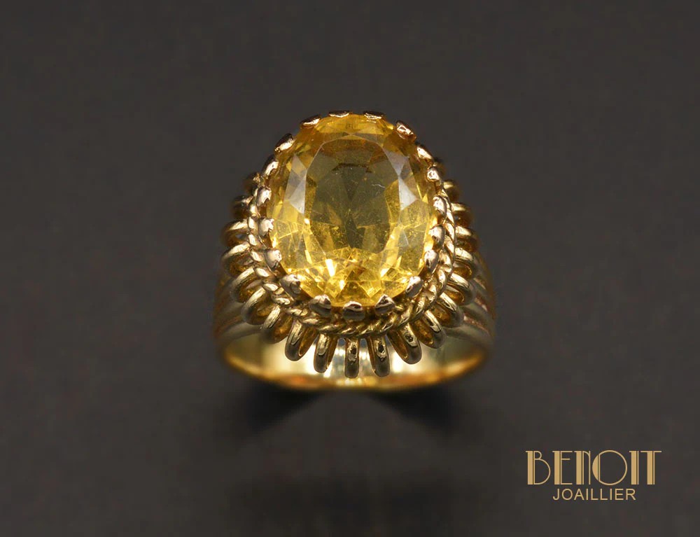 Bague Citrine 1950 - Image 2