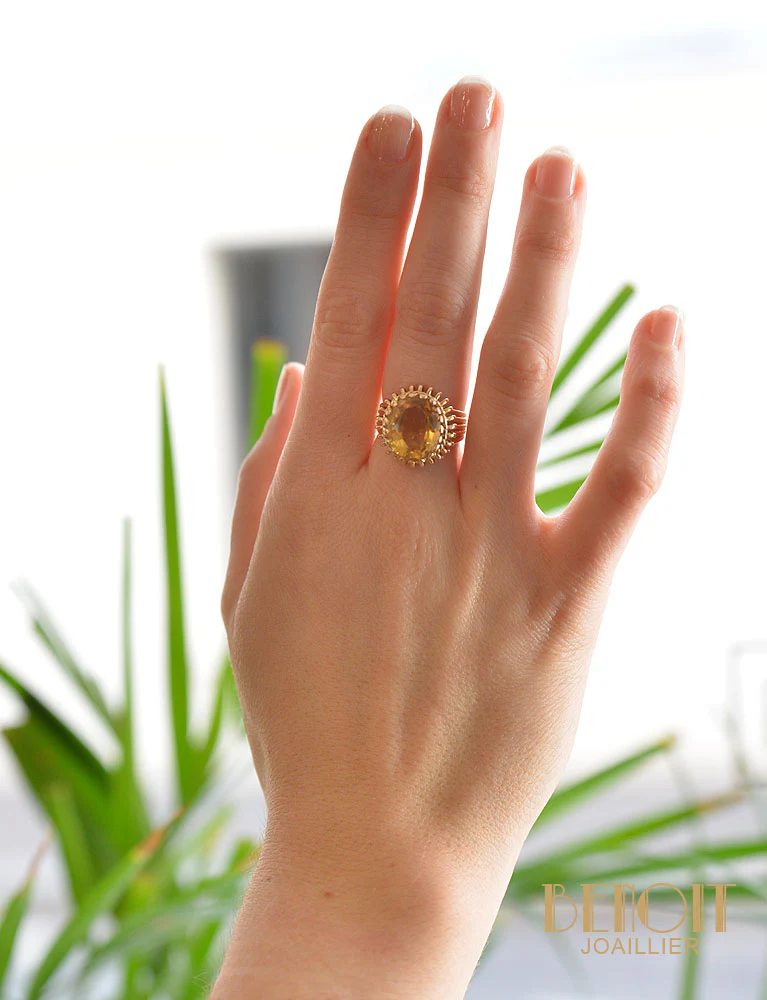 Bague Citrine 1950 - Image 5
