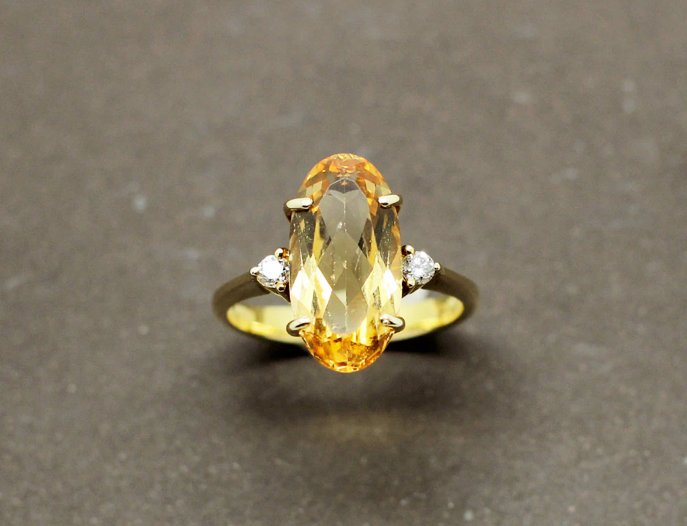 Bague Citrine Diamants - Image 2