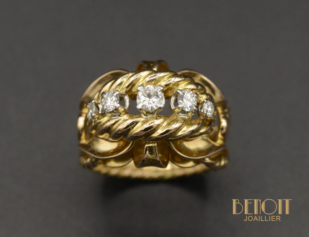 Bague Cocktail 1950 - Image 2