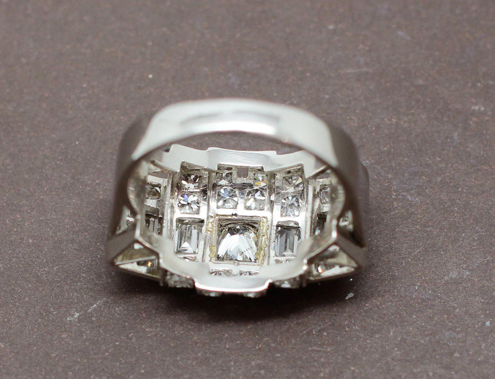 Bague Cocktail Art Déco Diamants - Image 6