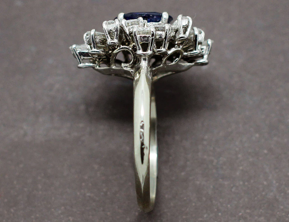Bague Cocktail Saphir Diamants - Image 4