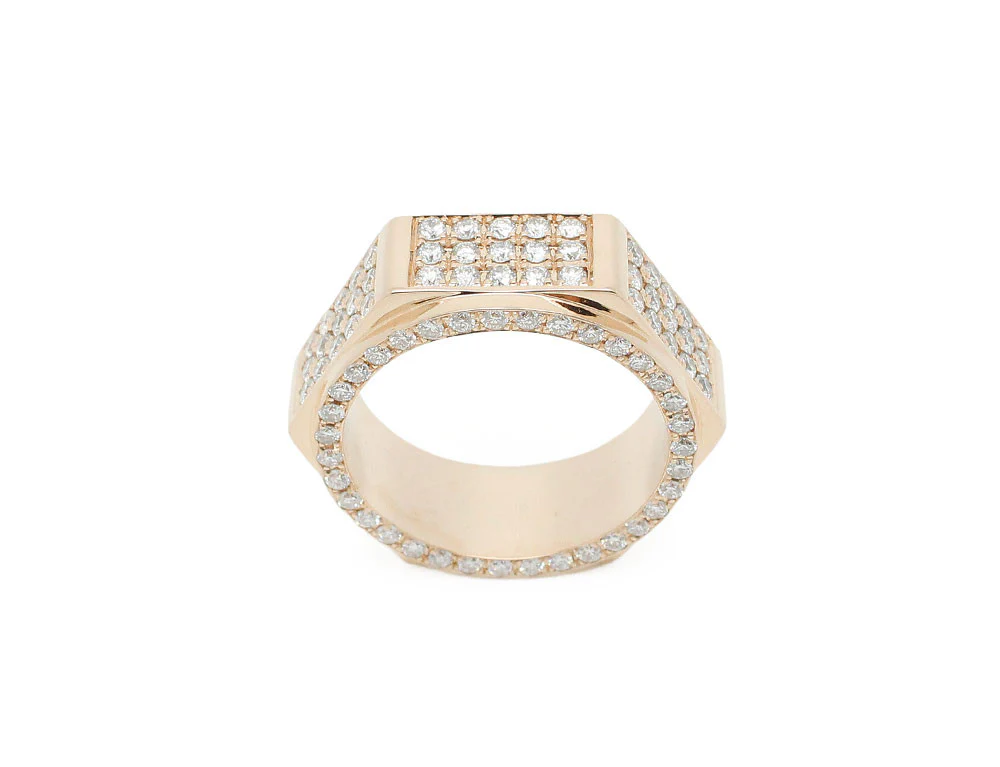 Bague Création Benoit Joaillier "Atelier B : La Bague Écrou Pavée" - Image 2