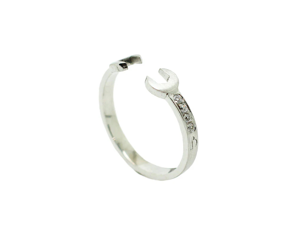 Bague Création Benoit Joaillier "Clé Anglaise" Diamants - Image 3