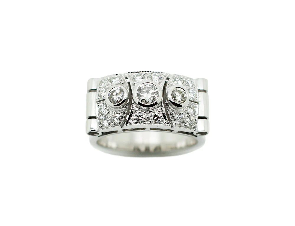 Bague Création Benoit Joaillier "Bandeau Large" - Image 2