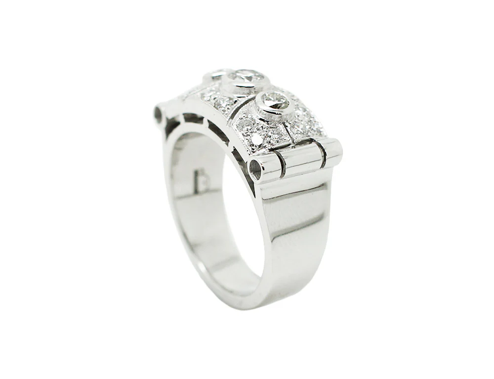 Bague Création Benoit Joaillier "Bandeau Large" - Image 3