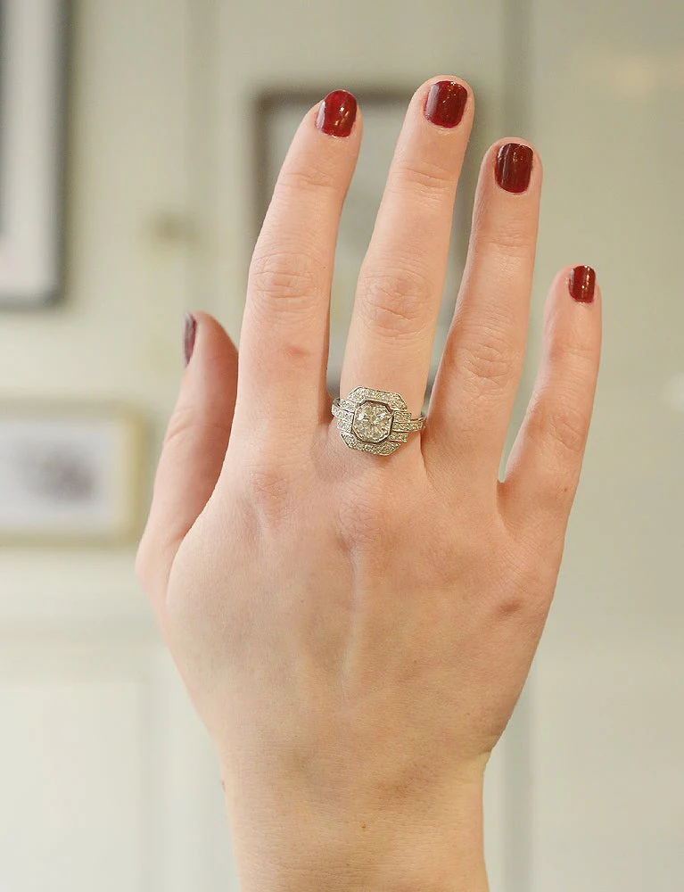 Bague Création Benoit Joaillier "Carré Pans Coupés" Diamant 0,97 ct F-VS1 - Image 5