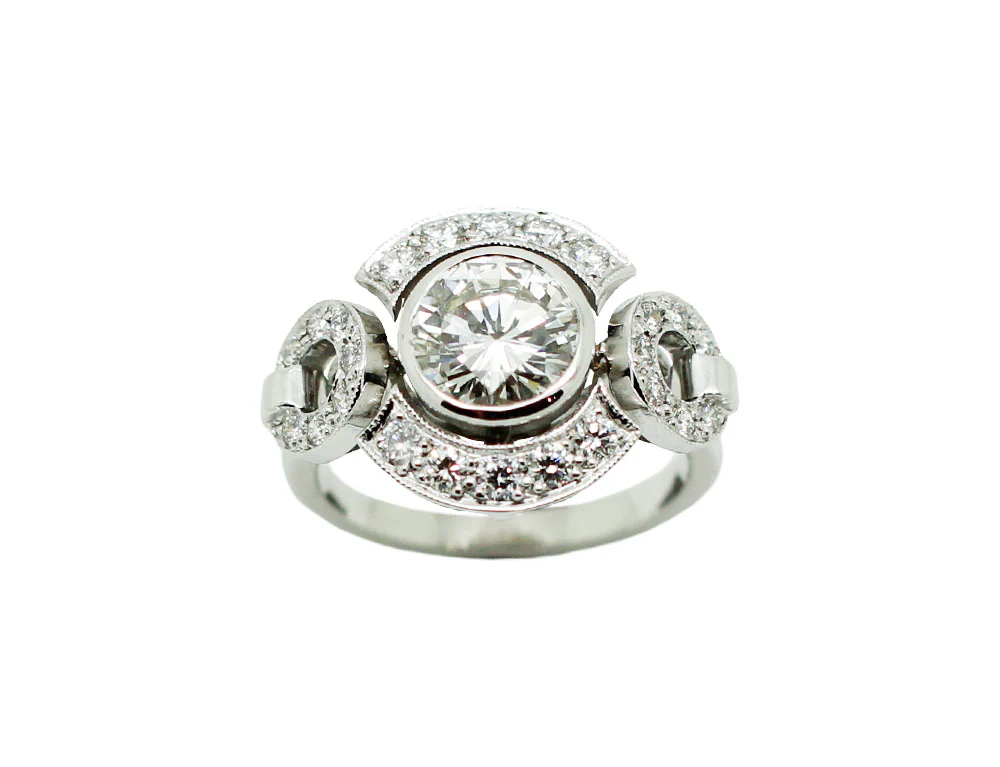 Bague Création Benoit Joaillier "Cercles" Diamant H-VS1 1,20ct - Image 2