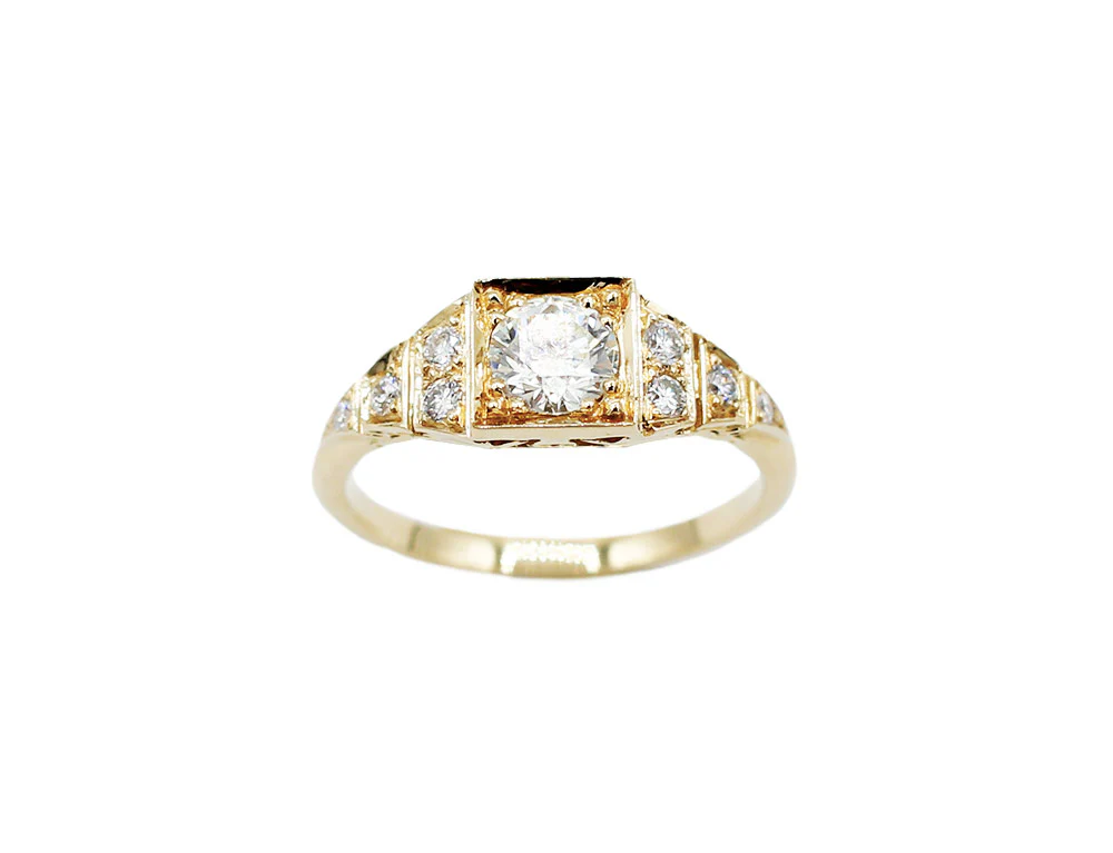 Bague Création Benoit Joaillier "Chevalière Art Déco" Diamant G-VS2 0,50ct - Image 2