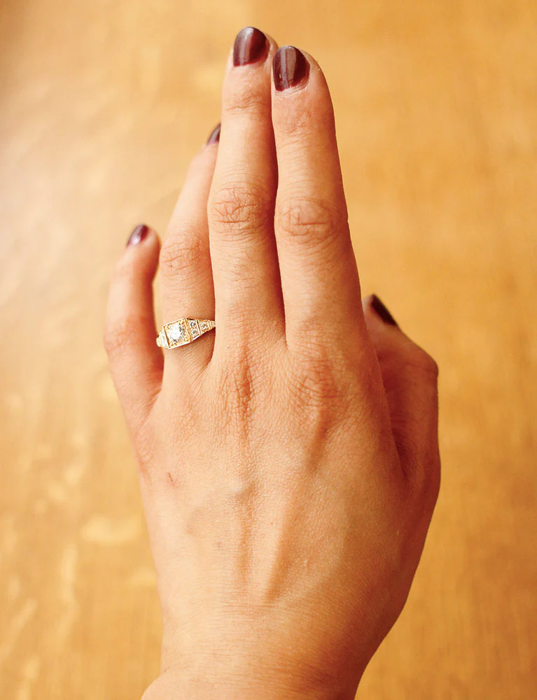 Bague Création Benoit Joaillier "Chevalière Art Déco" Diamant G-VS2 0,50ct - Image 4