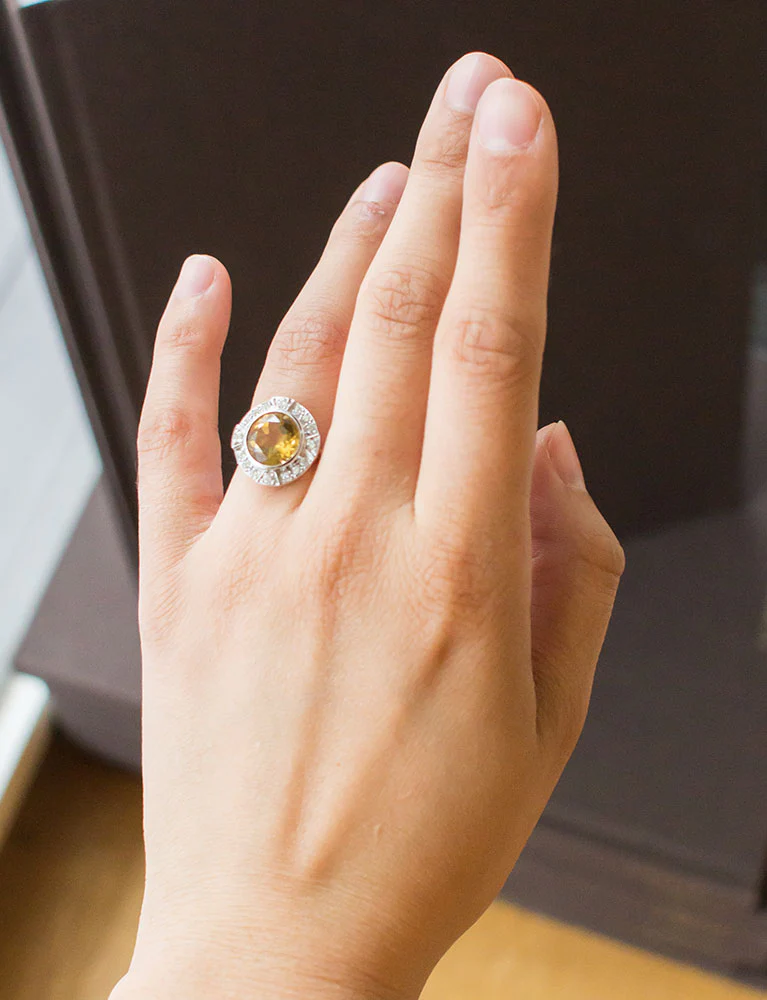 Bague Création Benoit Joaillier "Citrine" - Image 4
