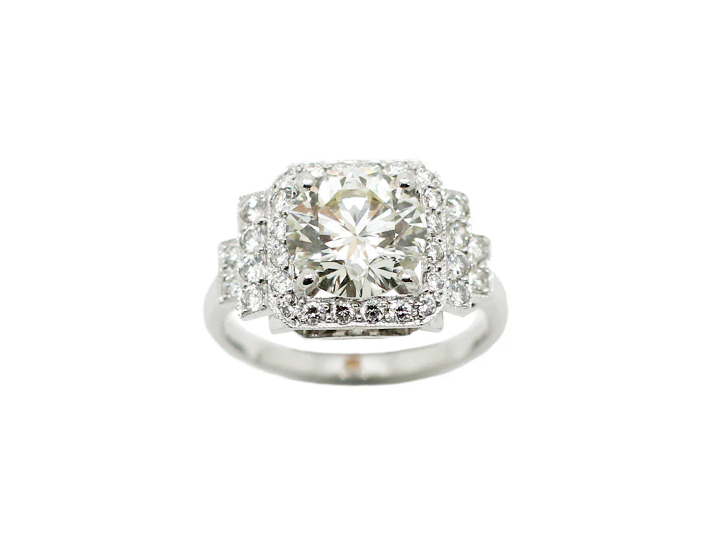 Bague Création Benoit Joaillier "Classique Art Déco" Diamant L-SI1 1,77 ct - Image 2